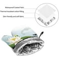 thumbnail image 5 of (Dragonfly with Water Lily) 4 Oven Mitts and Pot Holders Sets Farmhouse Kitchen Gloves for Cooking Grilling Baking BBQ Mushroom Pot Holders Cook Essentials Accessories, 5 of 6
