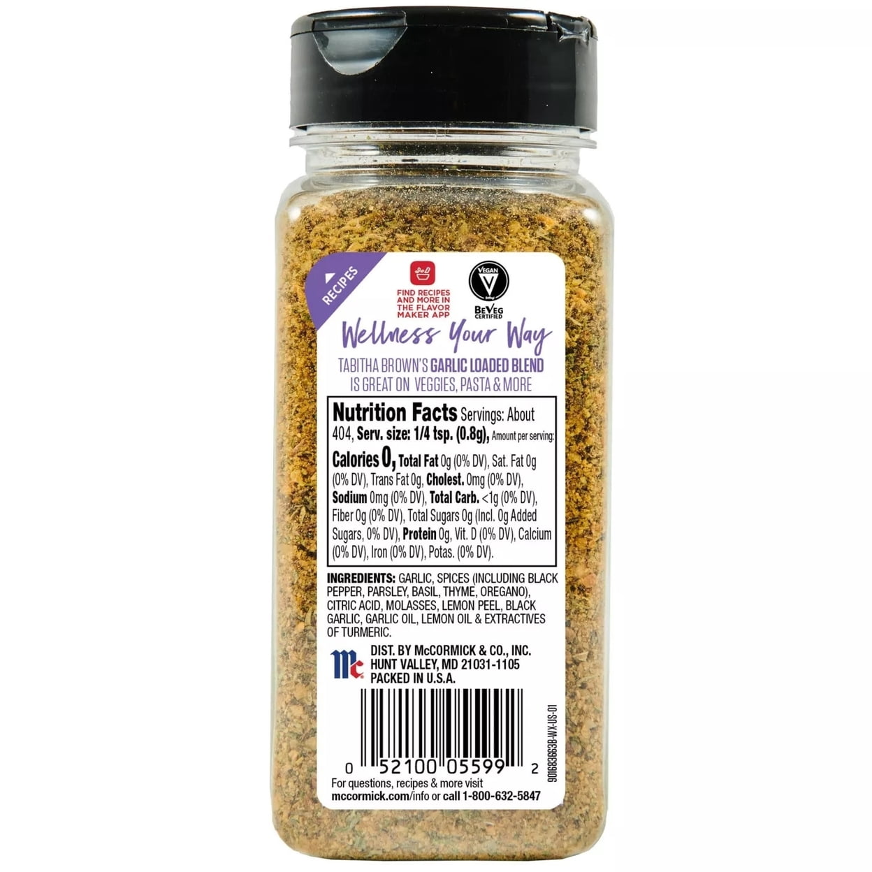 Very Good Garlic by Tabitha Brown All-Purpose Salt-Free Seasoning (11.4 Ounce)