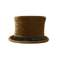 thumbnail image 2 of Adult Wearable Folding Collapsible Top Hat Dancers Magic Trick Magicians Costume Hat (Brown), 2 of 8