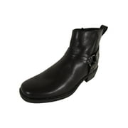 Memphis One Mens Harness Motorcycle Ankle Boot Shoes, Black, US 11