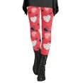 thumbnail image 2 of Outfmvch Valentines Day Leggings Heart Pants Leggings with Pockets for Women Womens Fleece Pants Thermal Leggings for Women Thick Leggings for Women Womens Hiking Pants Watermelon Red 1 M, 2 of 6