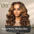 thumbnail image 2 of LUVME 12in Elegant Brown Ombre Loose Wave Minimalist HD Lace Glueless Wig Pre, 2 of 10