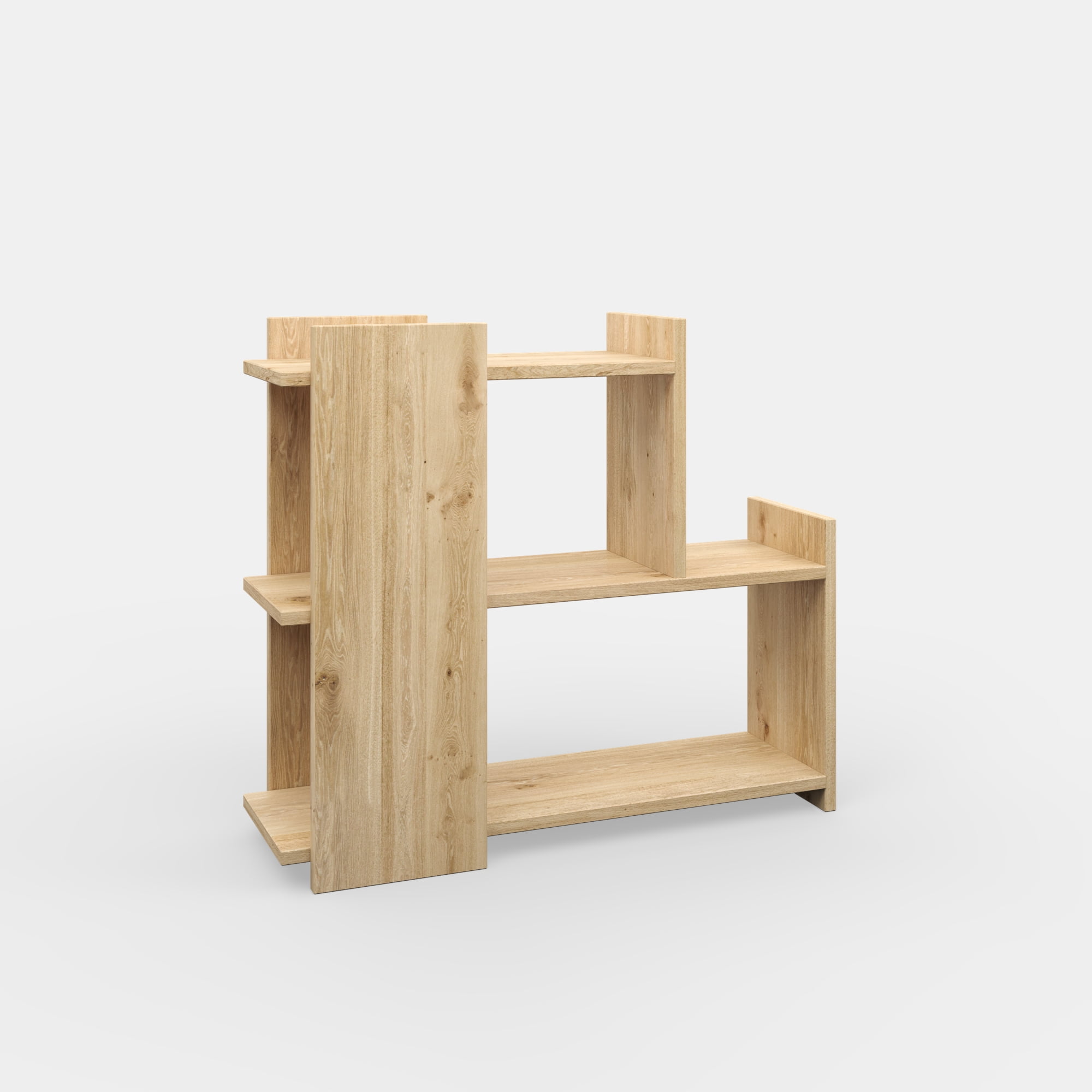 Ada Home Decor Furniture Oak 3 Tier Scovel Modern Side Table