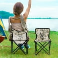 thumbnail image 5 of 600D Oxford Camping Chair Portable Foldable Chair Supports 220 lbs for Picnic, Fishing, Backpacking Lily Motifs Pattern, 5 of 8