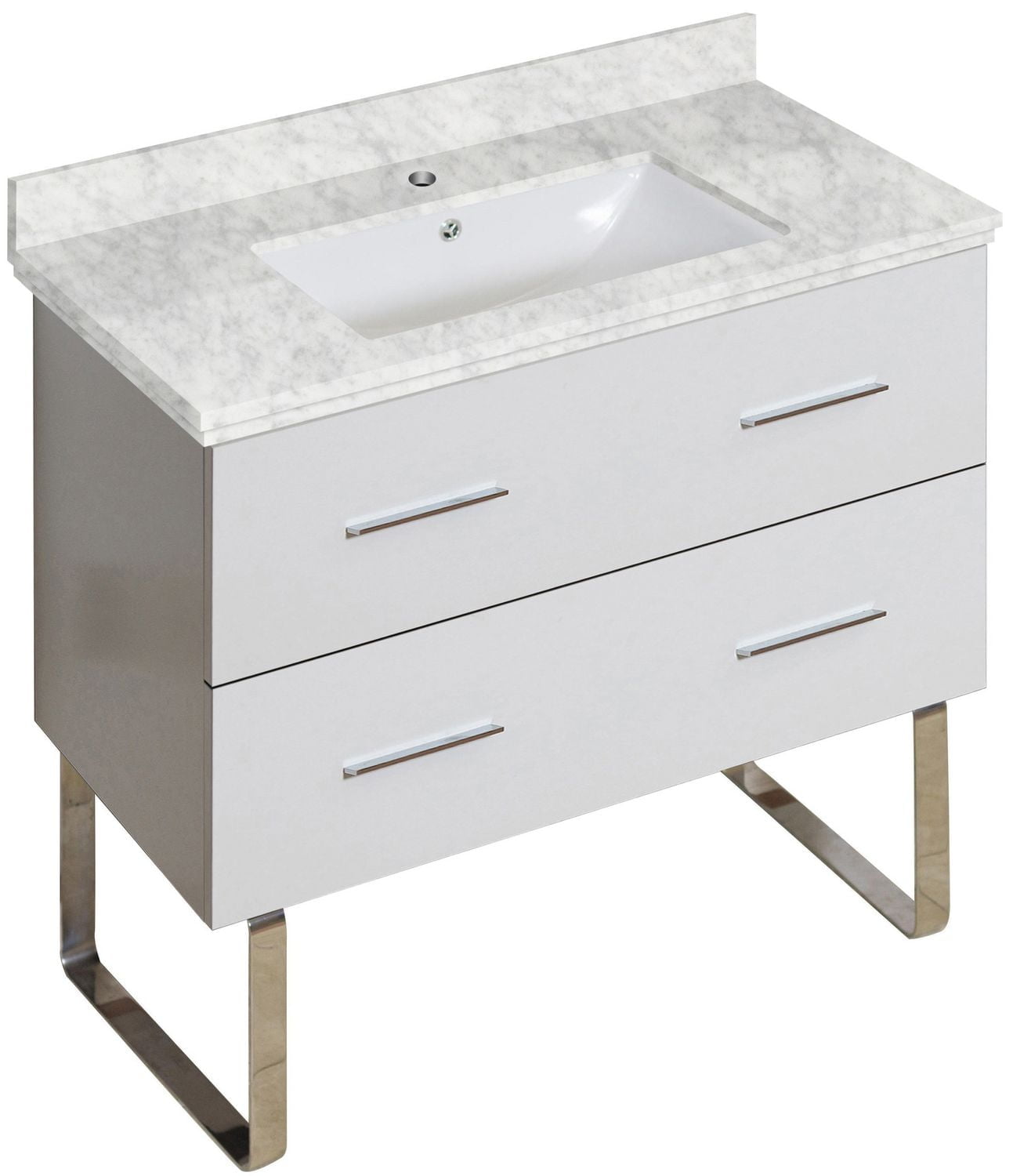 American Imaginations 35-in. W Vanity Base Set White