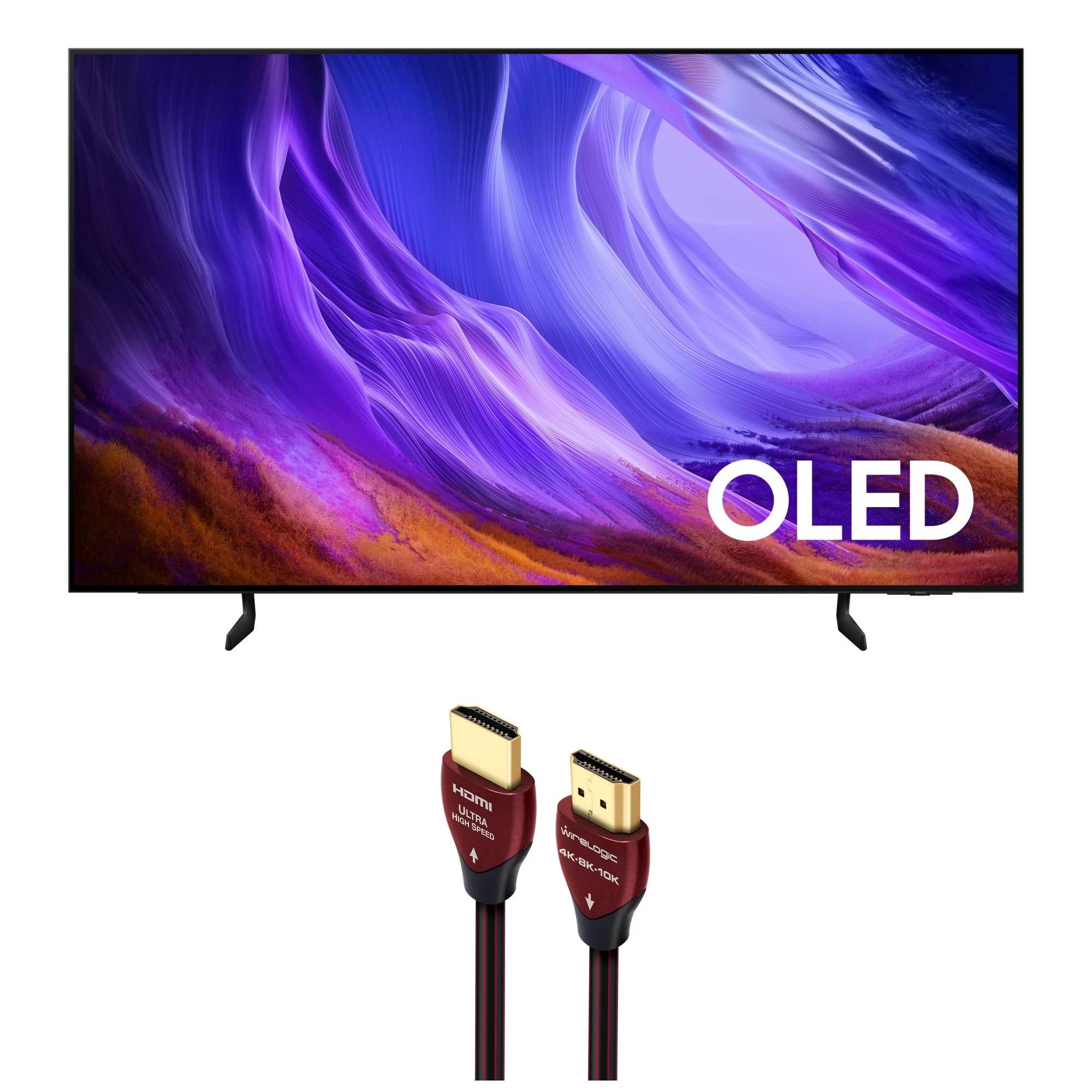 Samsung QN77S85HAEXZA 77" 4K TV with WireLogic 4K-8K-10K HDMI Cable (2026)