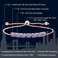 thumbnail image 2 of Gem Stone King 2.66 Ct Round Blue Tanzanite 18K Rose Gold Plated Silver Bracelet for Women, 2 of 4