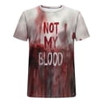 thumbnail image 3 of Camisas de Manga Larga para Hombres Imprimir Blusa de Manga Corta de Cuello Redondo, Camisas de Lino para Hombres, 3 of 3
