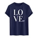 thumbnail image 3 of Tops para hombre, blusas y camisas de cuello redondo y manga corta para hombre. Camiseta/camisa informal de cuello redondo y manga corta con estampado de corazones para hombre. Tops de poliéster para, 3 of 4