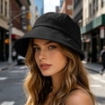 thumbnail image 4 of Sun Hat,Wide Brim Foldable Breathable Bucket Visor Cap With Uv Protection for Adult Outdoor Travel Beach Daily Casual Sun Block and All Match Outfit Accessory(Black), 4 of 9
