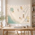 thumbnail image 5 of Ocean Waves Down with Aerial Depiction Calm Summery, Mystical Fantasy for Space Lovers, Galaxy Room Decor, Housewarming Gift, Tapestry Wall Hanging for Bedroom and Dorm, 5 of 7