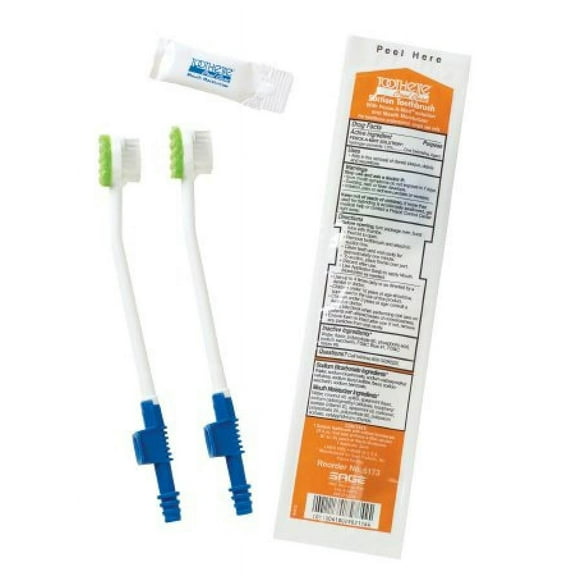 Toothette Suction Toothbrush Kit, Non-sterile, 100 Count