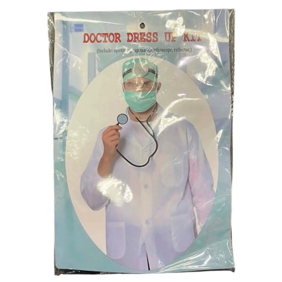 Morris Costumes Medical Doctor Adult General Sizing Halloween Costume Accessories 4pc - White Medium