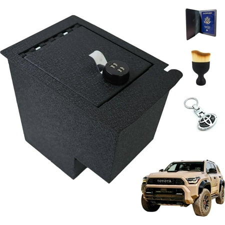 XDeer Automotive Center Console Gun Safe Compatible with Toyota 4Runner 2010-2024 Safe for car CP1369 4 Digit Combination Lock.