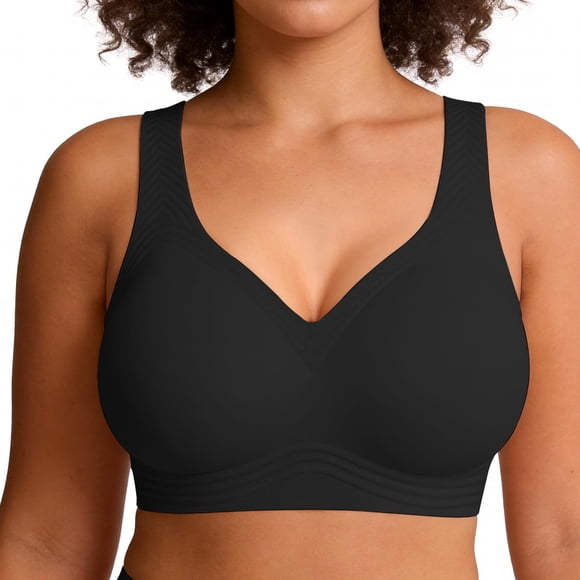 Brasier Soft Intention Jelly Sin Aros Push Up Cobertura Completa Negro L