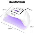 thumbnail image 2 of Lámpara UV LED para uñas de 150 W, secador de uñas profesional, luz para esmalte de gel, luz UV para uñas con 4 ajustes de temporizador, secador LED para gel de curado de uñas, 2 of 5