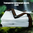 thumbnail image 4 of Heavy Duty Clear Tarpaulin, Waterproof Transparent Plastic Tarp with Grommets, Reinforced Polyethylene Cover for Greenhouse, Patio, Balcony, Chicken Coop, All-Weather Protection, Multiple Sizes, 4 of 6