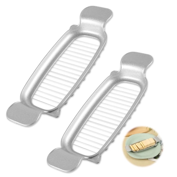 2 pieces of cheese slicer, stainless steel butter slicer, handheld cheese slicer, cheese slicing tool, lightweight and practical
