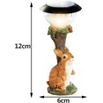 thumbnail image 5 of Adornos solares de animales para jardín, estatuas de conejo de resina con linterna, impermeables, decorativas, para exteriores, luces de terraza para patio, jardín, pasarela y jardín., 5 of 5