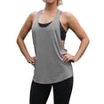 thumbnail image 4 of sususu Gym Tops for Women Workout Sleeveless Tank Tops for Women Crewneck Camisole Running Yoga Active Shirts Lightweight Racerback Breathable Tee Grey XL, 4 of 6
