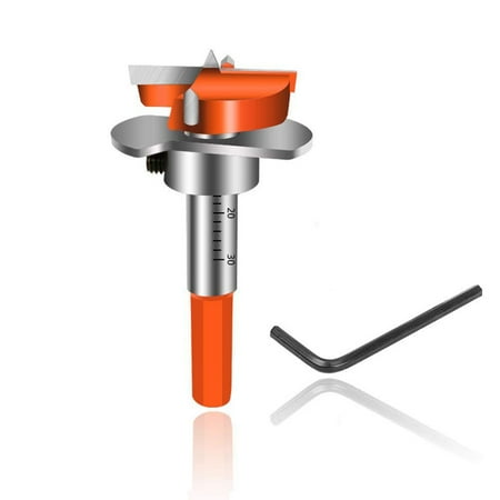 

Hinge Jig Drill Guide Set Hex Handle Adjustable 35mm forstner Bit Concealed Hinge Boring Jig Drill Guide