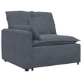 thumbnail image 6 of Pemberly Row Contemporary 18.9"H Modular Velvet Sofa in Dark Grey, 6 of 7