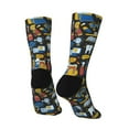 thumbnail image 3 of Goofa Teeth Printed Men's Crew Socks, Soft Durable Breathable Moisture-Wicking with Odor Control Cotton socks, 3 of 9