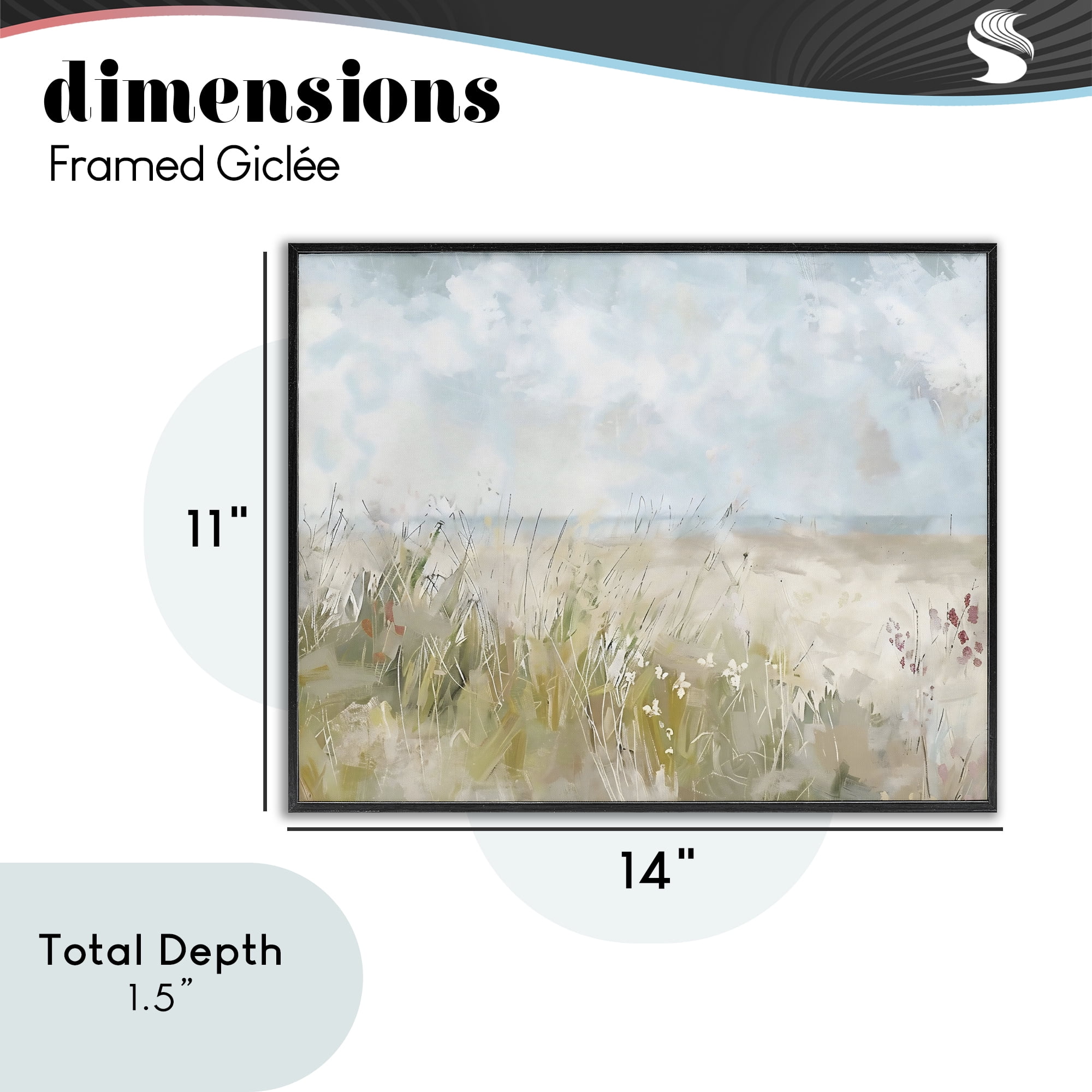 Stupell Industries Flowers By The Ocean Black Framed Giclee Art, design by Creative Studio