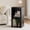 Black, variant on YQ JENMW 2-Tier Bookcase,Narrow Bookshelf Storage Organizer for Small Spaces,Bedroom,Office,White