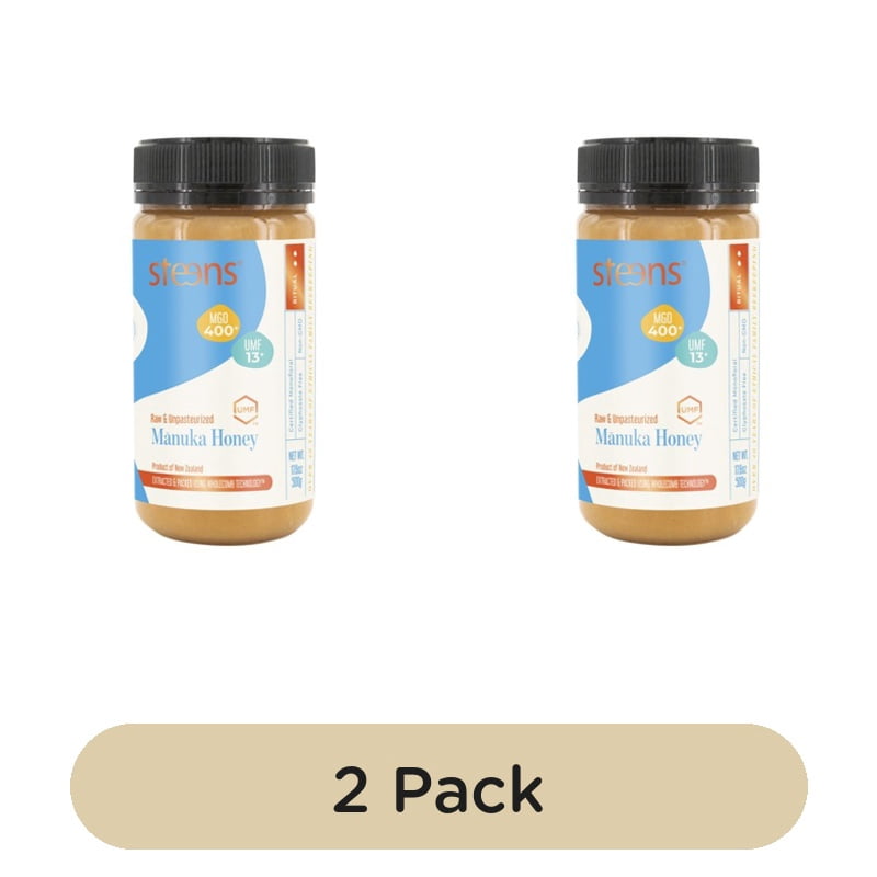 Steens MGO 400+ (UMF13+) Manuka Honey 500g, British Import (Pack of 2)