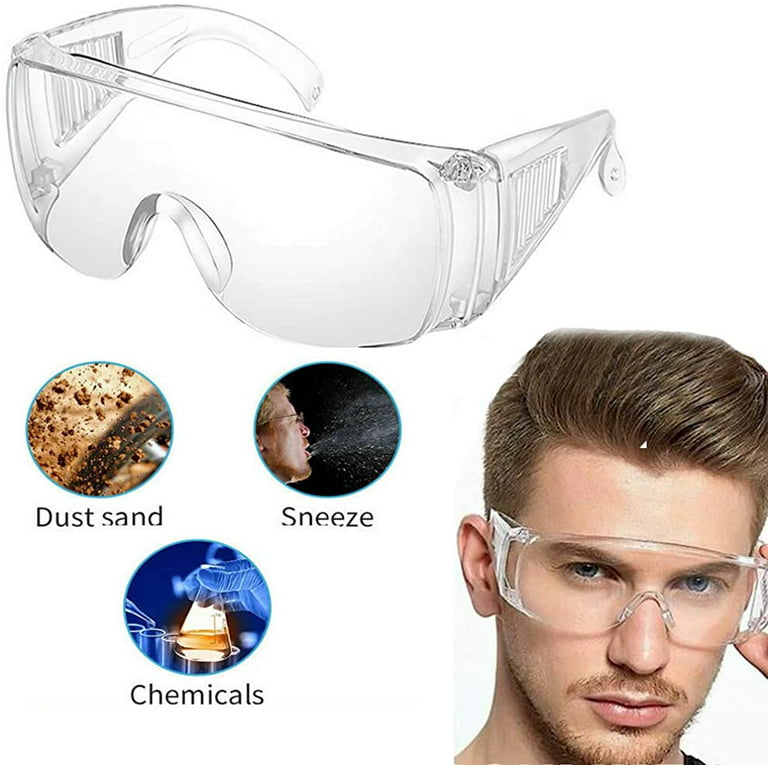 5pcs Safety Glasses Over Glasses Goggles Protective Eyewear for Work - Anti Fog Shooting Glasses Eye Protection with Clear Vision,Scratch & UV
