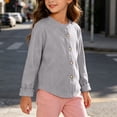 thumbnail image 6 of XYAIYT Girls Knitted Cardigan Casual Loose Long Sleeve Coat for Kids Button Down Fall Spring Jackets, 6 of 6