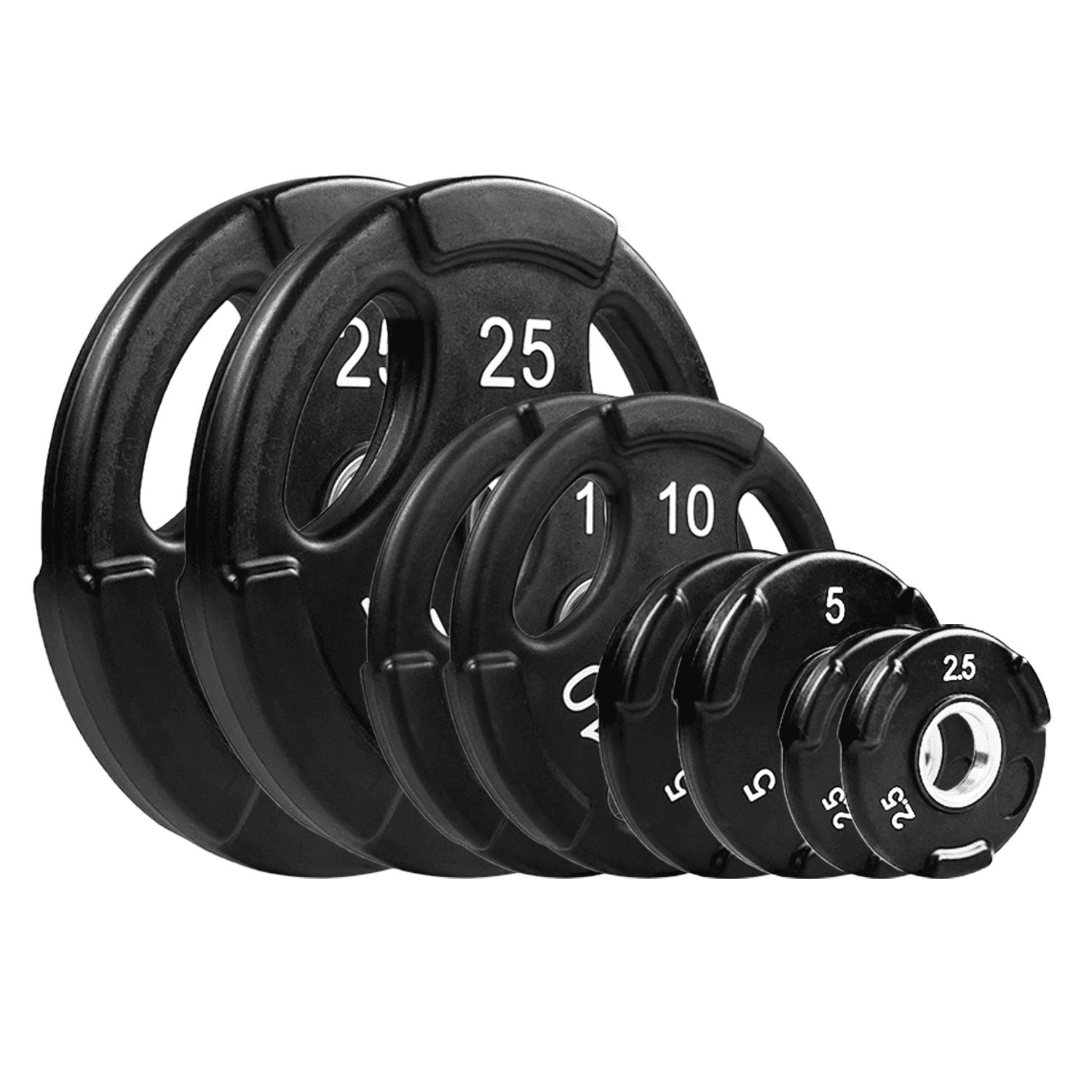 NEXO 85LB Interlocking Urethane Plate Set - Commercial-Grade 85 Pound Set with Olympic 2 Inch Center
