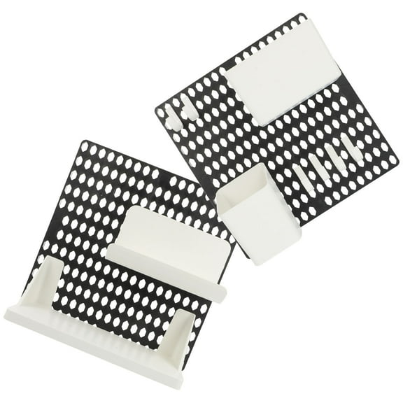 Masteelf Kitchen Garage Wall Storage Box Pegboard Organizer 50X25X4cm Black