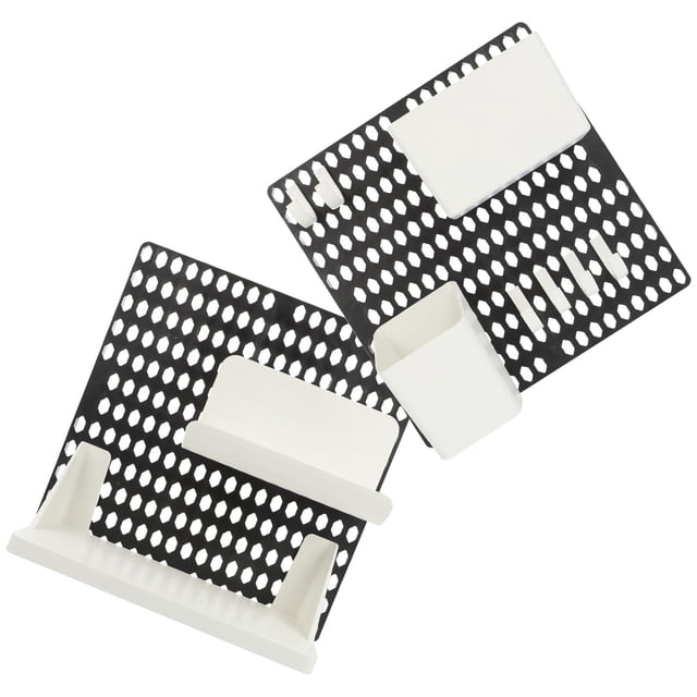 HEALEEP Pegboard Shelves Home Accessories Plastic Black Background with White Color 1Set