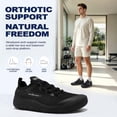 thumbnail image 2 of OrthoComfoot Men's Orthopedic Wide Barefoot Shoes, Comfortable Arch Support Wide Toe Box Zero Drop Walking and Training Sneakers, 2 of 6