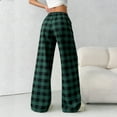 thumbnail image 6 of Horkkom Plaid Pajama Pants Women Trendy Spring Summer Lounge Pants Casual Loose Sleep Pants with Pockets Elastic Waist Drawstring S, 6 of 9