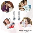 thumbnail image 6 of Cuoka Crystal Hoop Earrings Halo Dangle Earrings 925 Sterling Silver for Women Hypoallergenic 18K White Gold Plated Hanged Earrings Jewelry Birthday Xmas Gifts for Sensitive Ears, 6 of 8