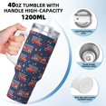 thumbnail image 3 of Sikiie Fire Truck 1 Insulated Stainless Water Bottle Lid Travel Mug Cup Insulated Tumblers Cup 40oz Ice Bully With Handle, 3 of 8