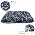 thumbnail image 3 of Navy Pet Bed, Under the Sea Atlantic Ocean Inspired Tangled Boat Ship Marine Ropes Image, Resistant Pad for Dogs and Cats Cushion with Removable Cover, 24" x 39", Navy Blue and White, by Ambesonne, 3 of 4