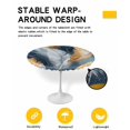 thumbnail image 2 of nqOlkjepod Gold Blue Feather Round Tablecloth, Fitted Table Cover with Elastic for 45"-54" Round Tables, Modern Abstract Aesthetics White Table Cloth Outdoor Dinning Party Waterproof Tablecloths, 2 of 6