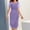 *Purple, variant on ClodeEU Women's Chiffon Short Sleeve Round Neck Dress,Fitted Waist Evening Gown Green,Womens Plus S