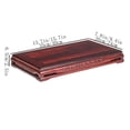 thumbnail image 2 of Rectangular Redwood Plant Display Base, Vase Teapot Bonsai Carving Holder, 2 of 5