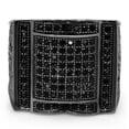 thumbnail image 3 of Men's Black Plated Micro-Pave Iced Out Cubic Zirconia Hip Hop Ring, Size 13.5, 3 of 7