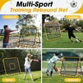 thumbnail image 3 of Filet de Rebond de Soccer Multi-Usage 3.7x3.7ft, Filet d'Entraînement de Soccer, Baseball et Volleyball avec Cible de Lancer de Précision et 5 Angles Réglables, 3 of 7