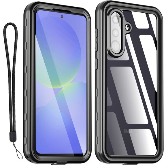 AICase for Samsung Galaxy A36 5G Waterproof Case Full Body IP68 Underwater Clear Protective Case Built-in Screen Protector Heavy Duty Shockproof Case for Men Women, Black