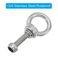 thumbnail image 4 of Uxcell M6 x 25mm Lifting Shoulder Eye Bolt 304 Stainless Steel Lifting Ring Threaded Eyebolt with Nuts and Washers 5Pcs, 4 of 5