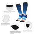thumbnail image 3 of Fuzoiu Starry Night Ocean View Print Adult Stockings,Crew Socks,Unisex Fashion Socks, Casual Sports Socks,Comfortable Crew Socks for Everyday Wear and Sports, 3 of 6