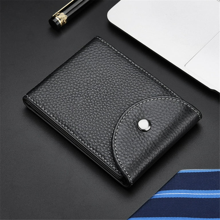 Leather Wallet ID Card Driving License ID Card Holder Case With
