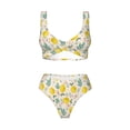 thumbnail image 4 of Daiia Flowers and Butterflies Women's Bikini Set Two Piece Swimsuit High Waisted Bikini Adjustable Straps Bikini Perfect for Beach, Pool, and Summer Vacation-Small, 4 of 9